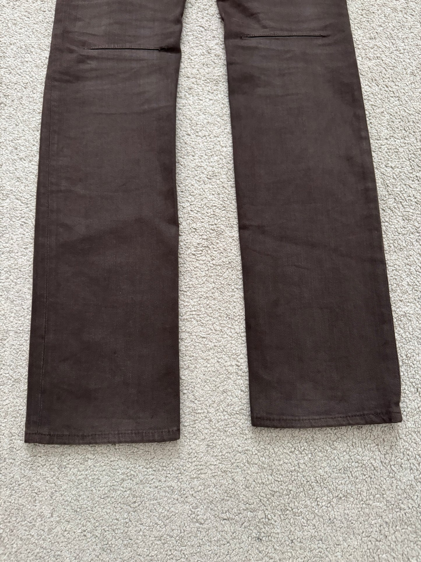 SS07 Number (N)ine Brown Crying Heart Pain Denim Jeans