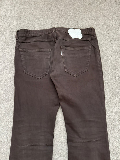 SS07 Number (N)ine Brown Crying Heart Pain Denim Jeans