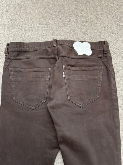 SS07 Number (N)ine Brown Crying Heart Pain Denim Jeans