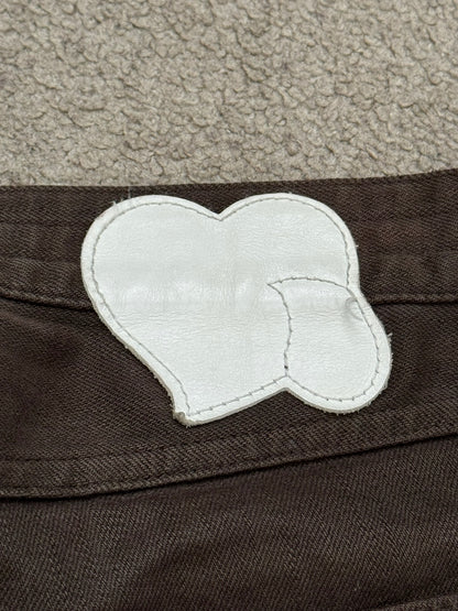 SS07 Number (N)ine Brown Crying Heart Pain Denim Jeans