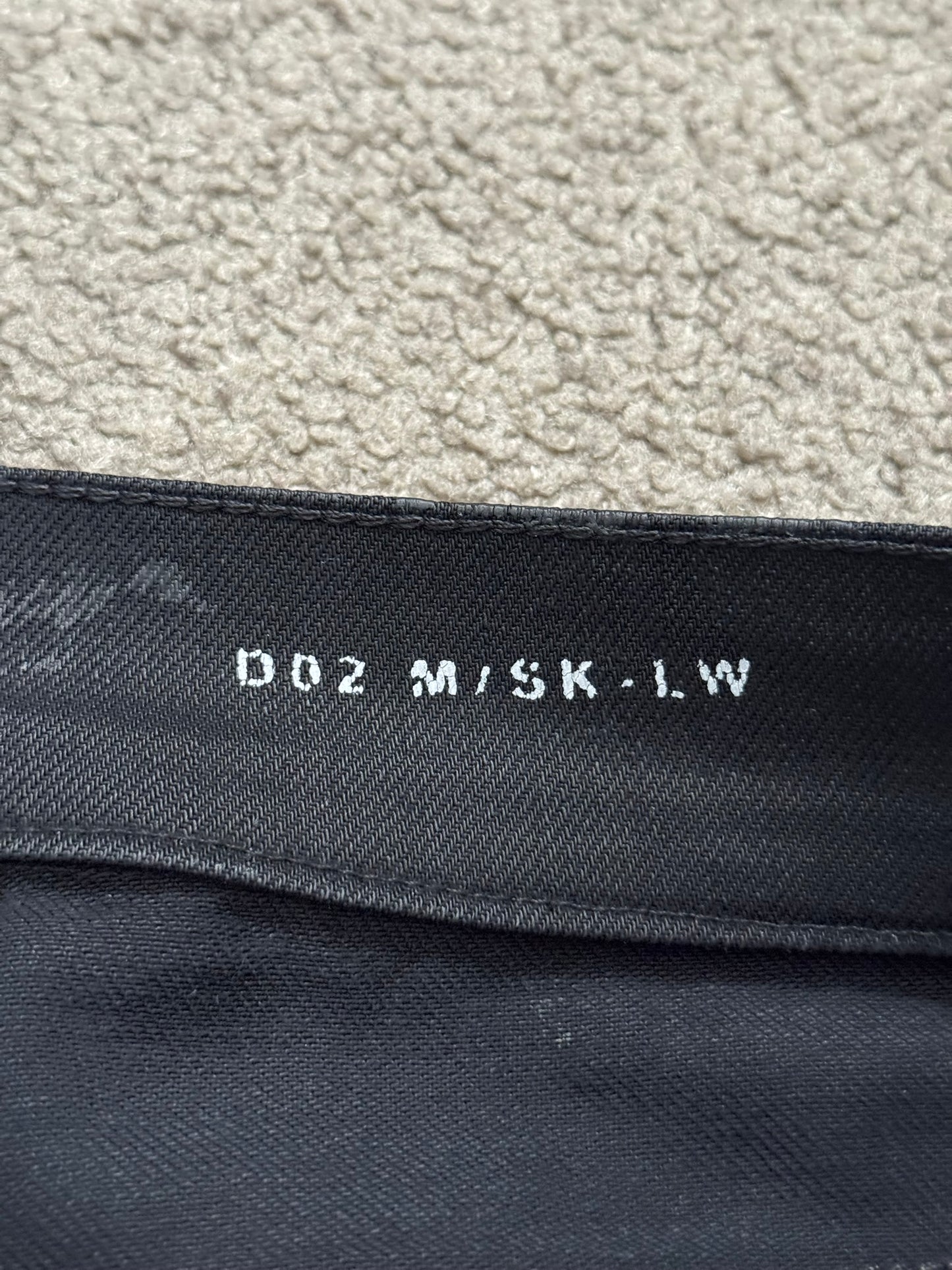 FW15 Saint Laurent by Hedi Slimane "Nightrider" Black Wax D02 Denim Jeans