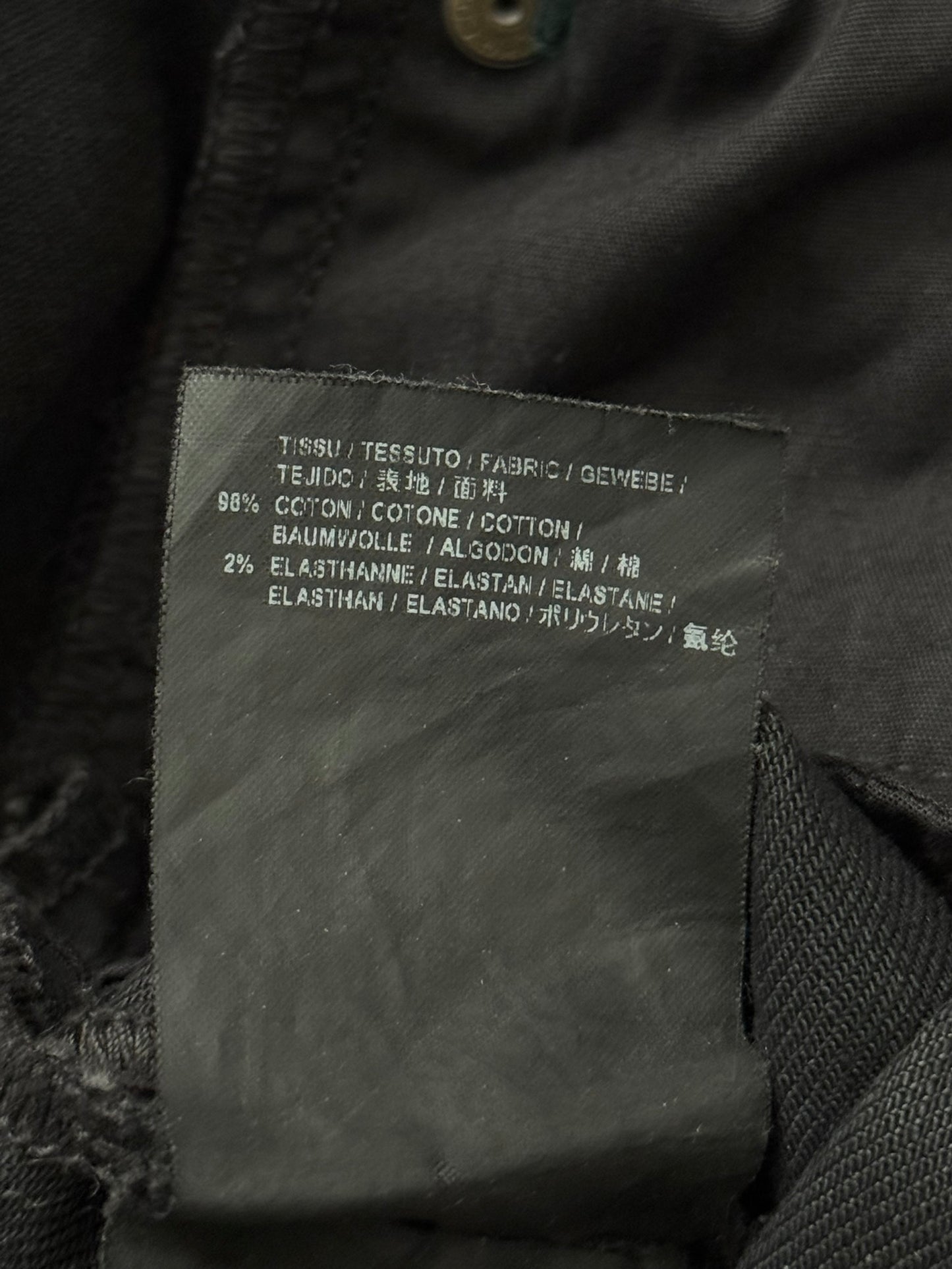 FW15 Saint Laurent by Hedi Slimane "Nightrider" Black Wax D02 Denim Jeans