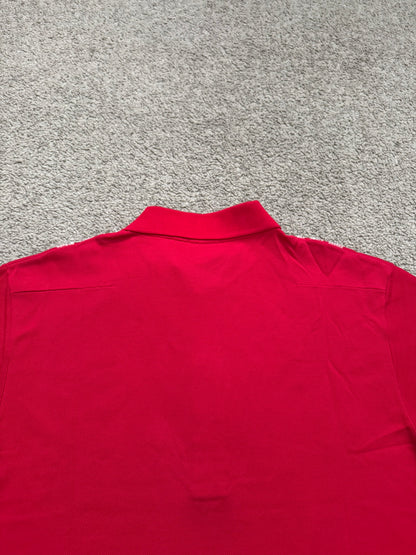 AW06 Dior Homme by Hedi Slimane Red Sequin Polo Shirt