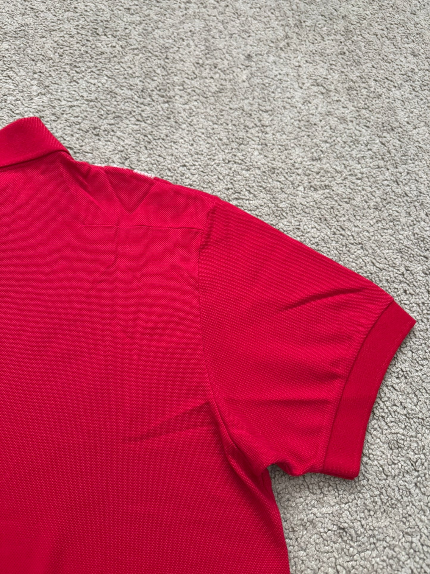 AW06 Dior Homme by Hedi Slimane Red Sequin Polo Shirt