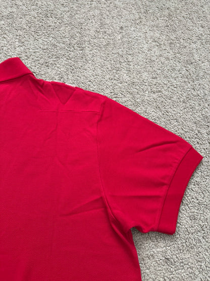 AW06 Dior Homme by Hedi Slimane Red Sequin Polo Shirt