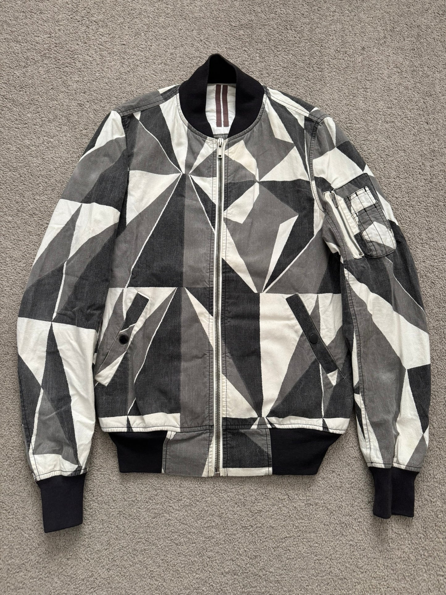 SS13 Rick Owens DRKSHDW "Island" Geo Camo Bomber Jacket