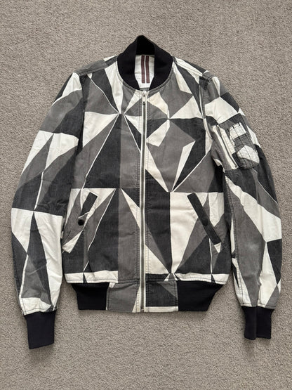SS13 Rick Owens DRKSHDW "Island" Geo Camo Bomber Jacket