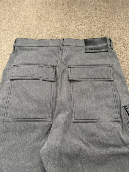 SS23 Rick Owens DRKSHDW MIJ Grey Selvedge Geth Cut Cargo Denim Jeans