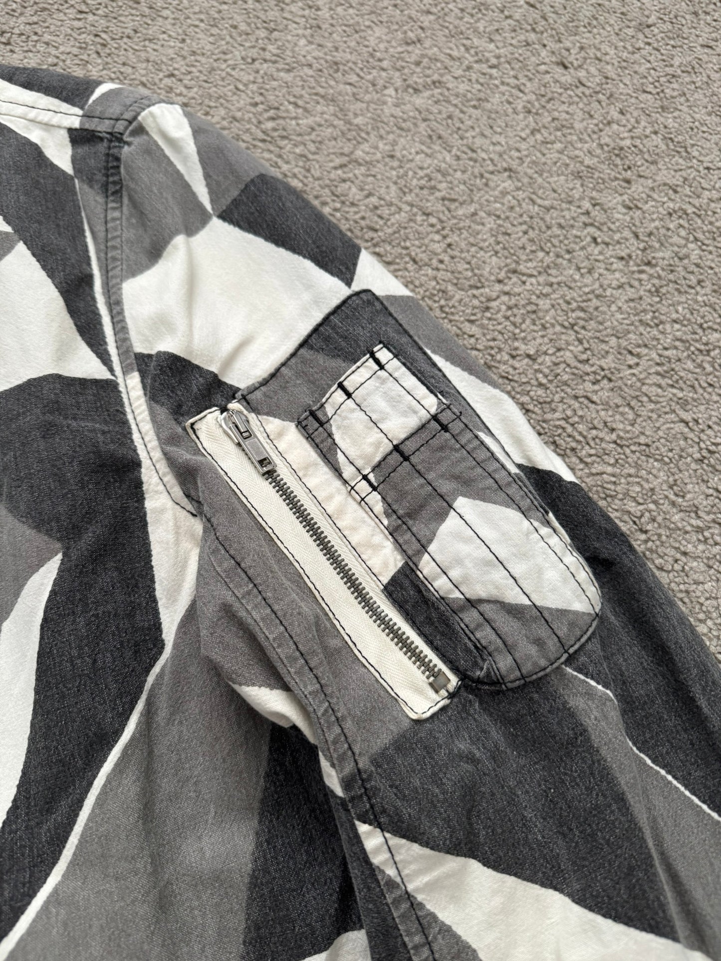 SS13 Rick Owens DRKSHDW "Island" Geo Camo Bomber Jacket