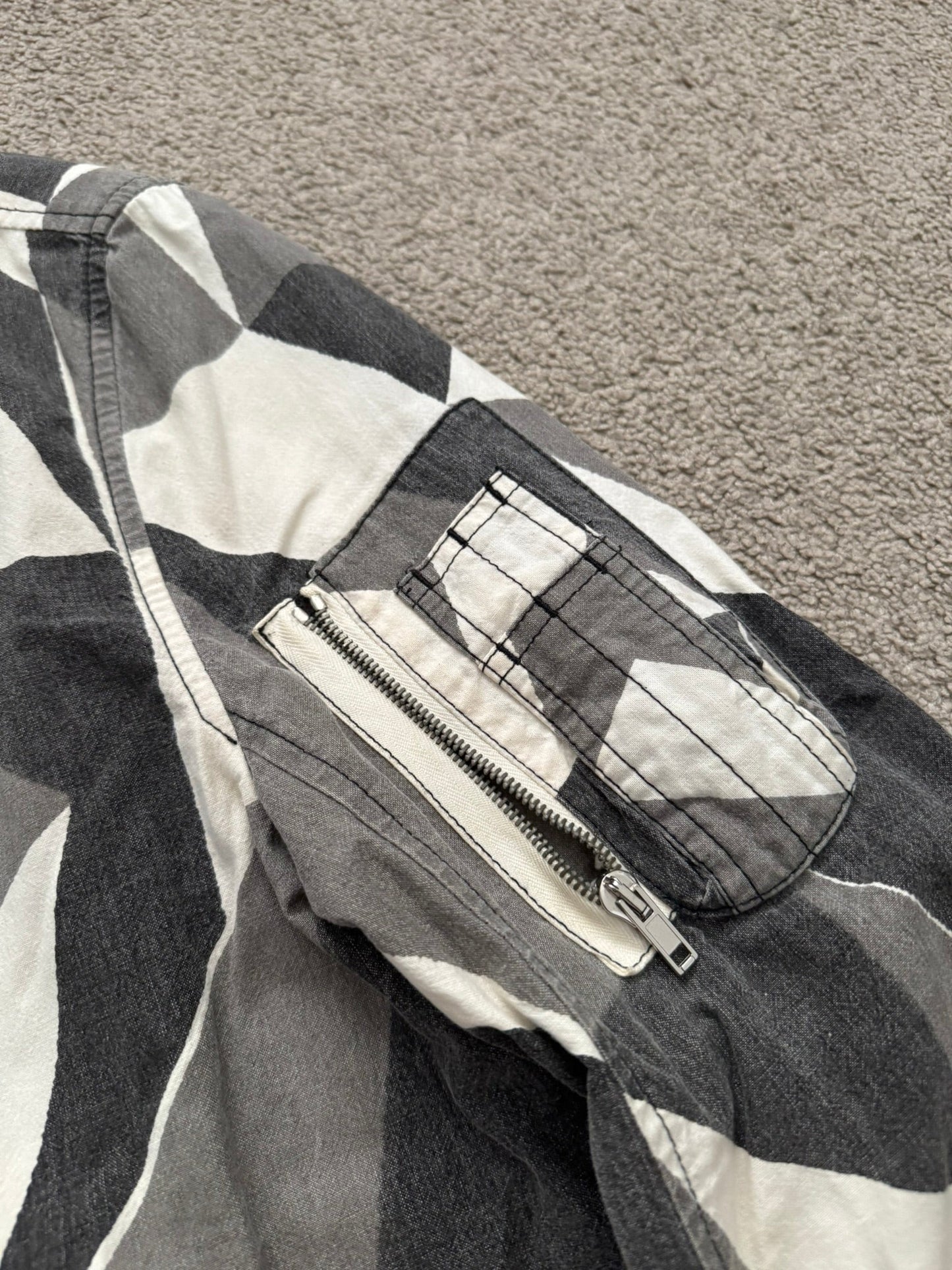 SS13 Rick Owens DRKSHDW "Island" Geo Camo Bomber Jacket
