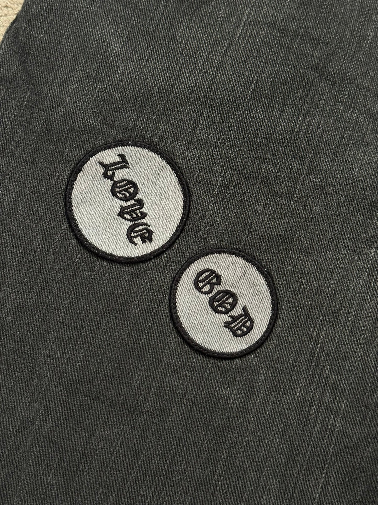 AW04 Number (N)ine "Give Peace A Chance" Patch Denim Jeans