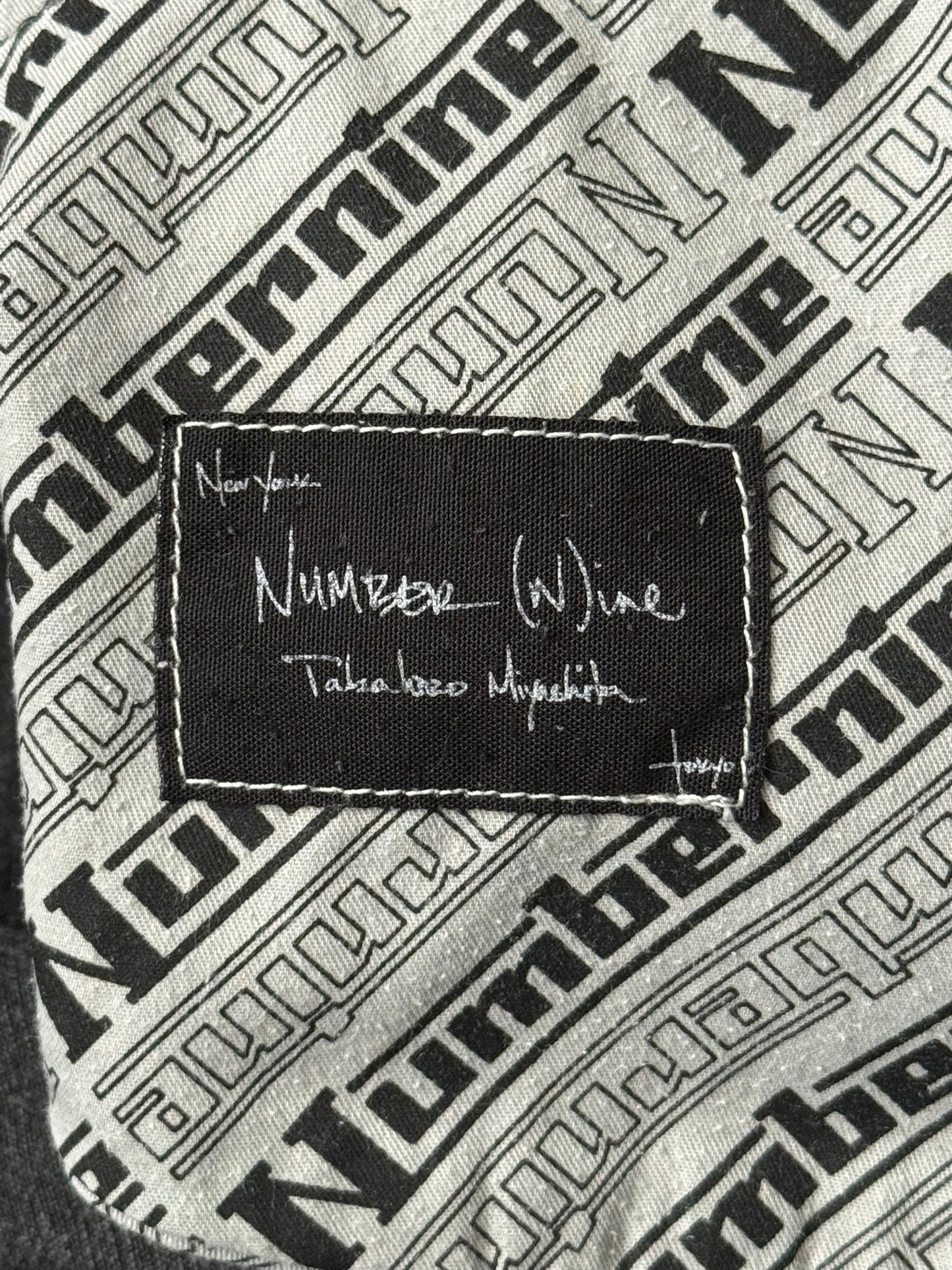 AW04 Number (N)ine "Give Peace A Chance" Patch Denim Jeans