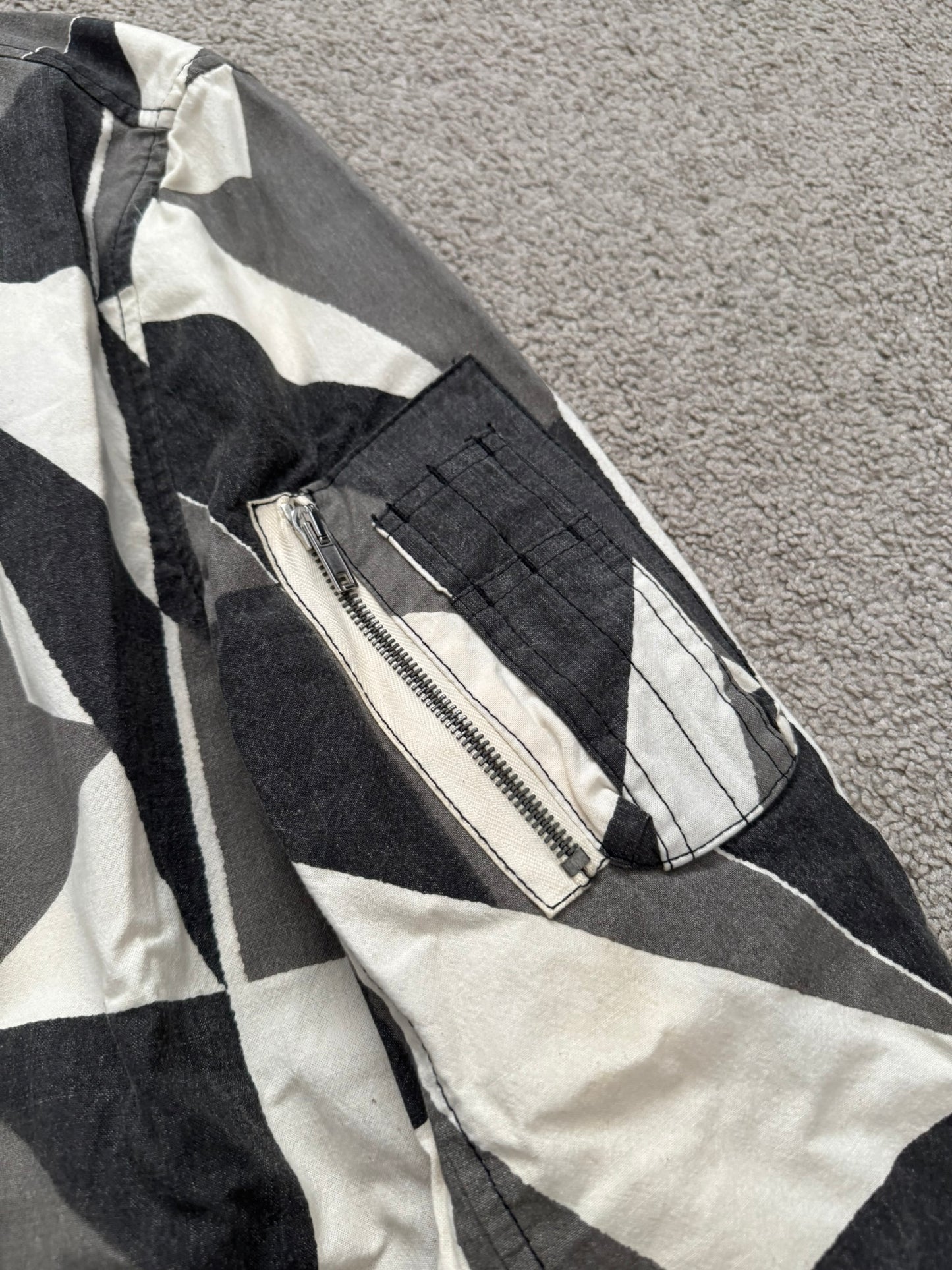 SS13 Rick Owens DRKSHDW "Island" Geo Camo Bomber Jacket