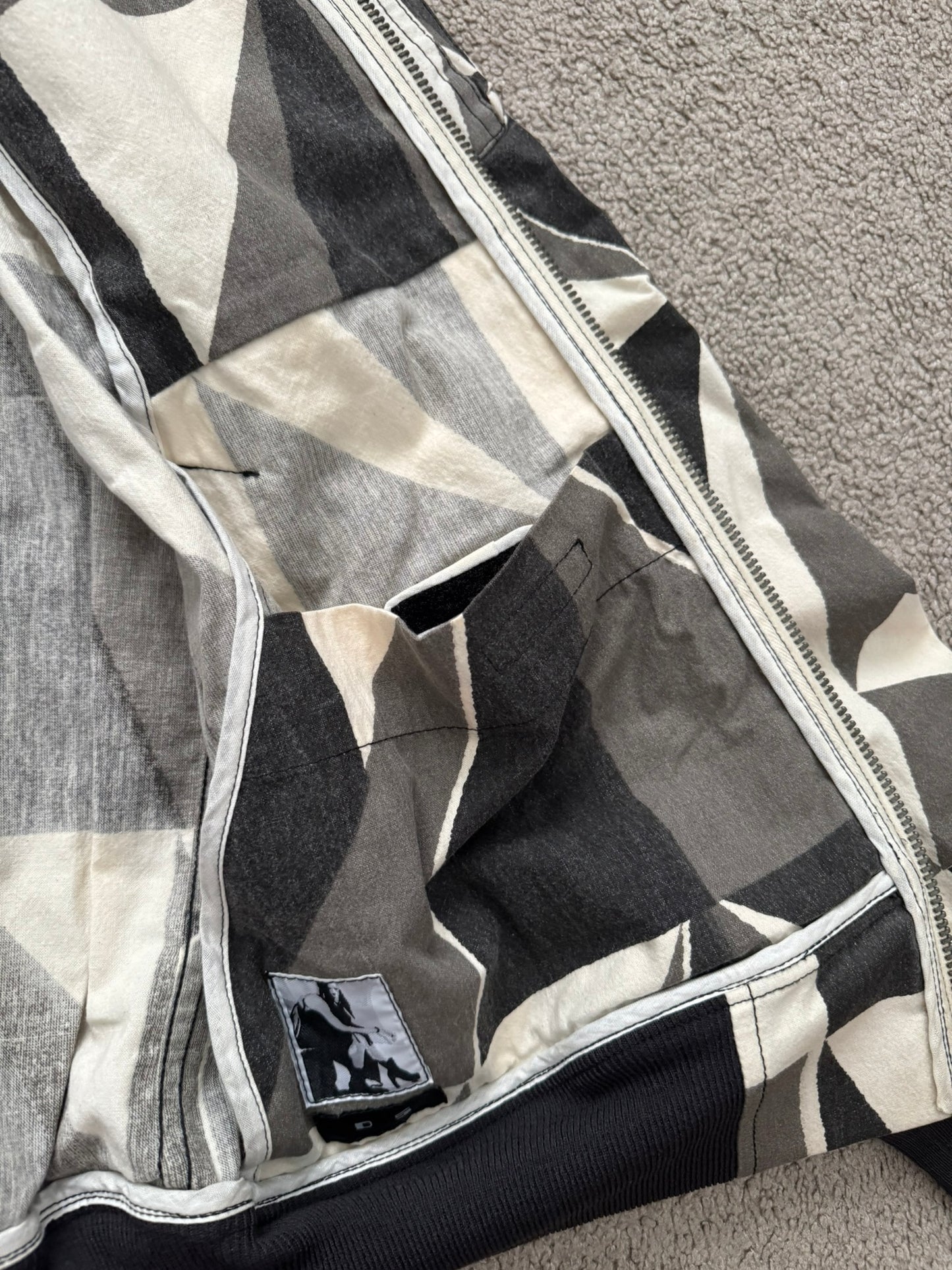 SS13 Rick Owens DRKSHDW "Island" Geo Camo Bomber Jacket