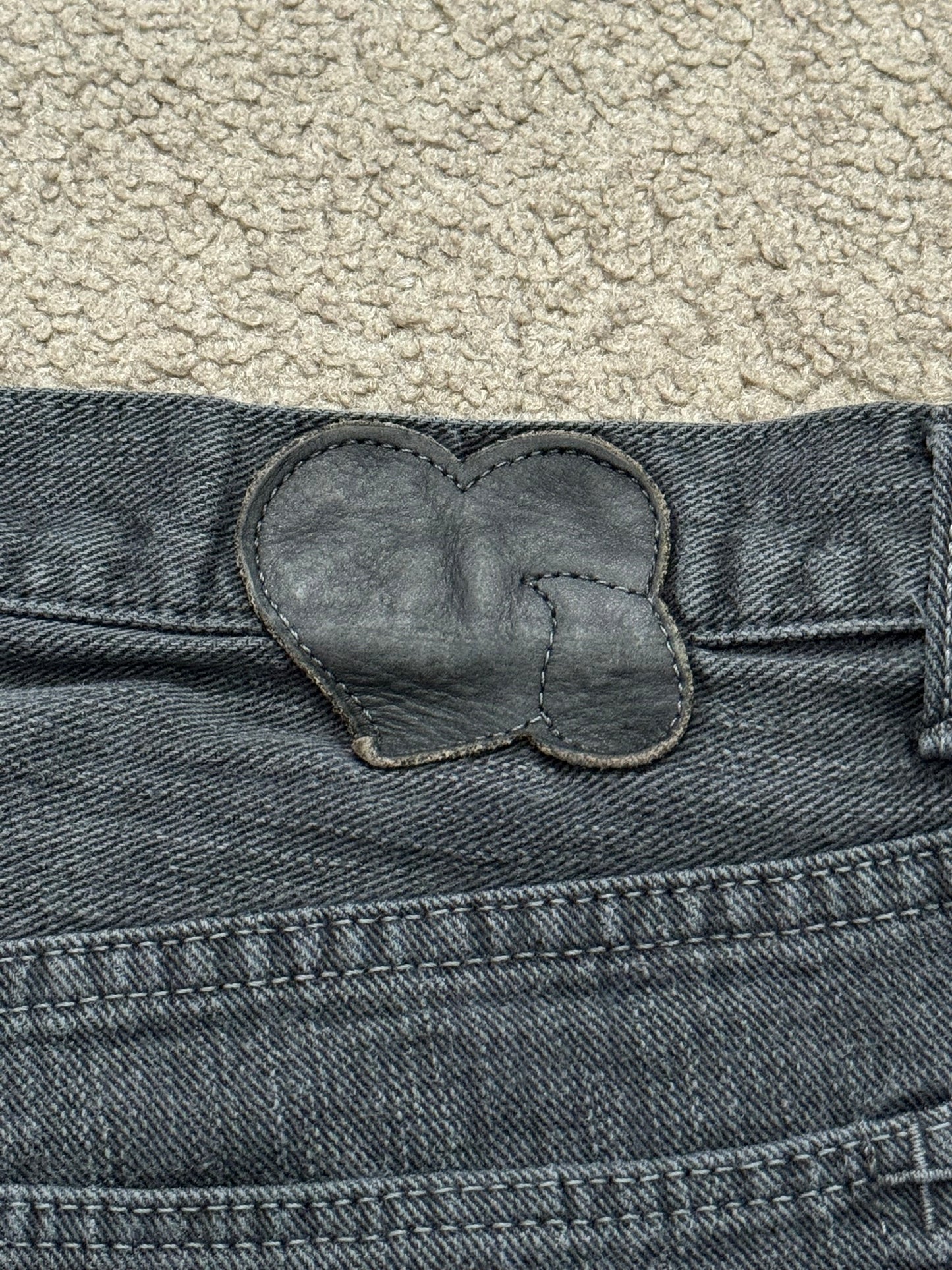 AW04 Number (N)ine "Give Peace A Chance" Patch Denim Jeans
