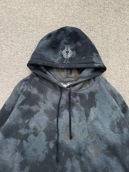 Vintage Chrome Hearts Horseshoe Dyed Thermal Pullover Hoodie