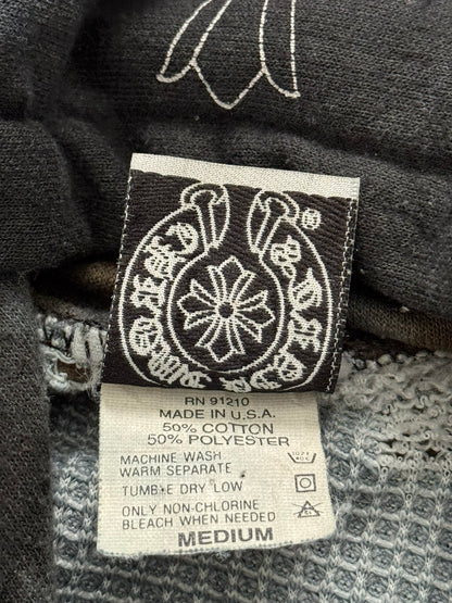 Vintage Chrome Hearts Horseshoe Dyed Thermal Pullover Hoodie
