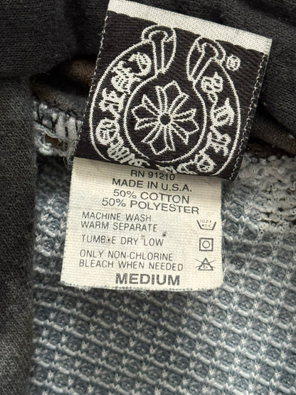 Vintage Chrome Hearts Horseshoe Dyed Thermal Pullover Hoodie
