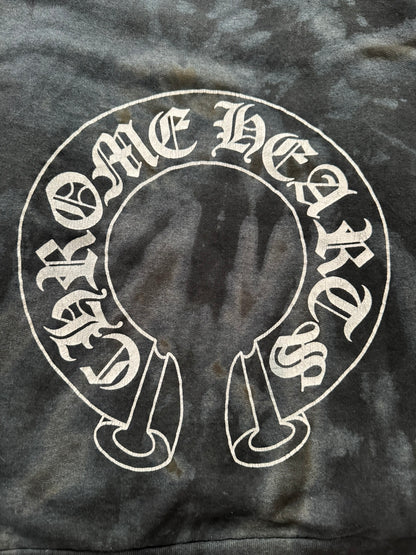 Vintage Chrome Hearts Horseshoe Dyed Thermal Pullover Hoodie