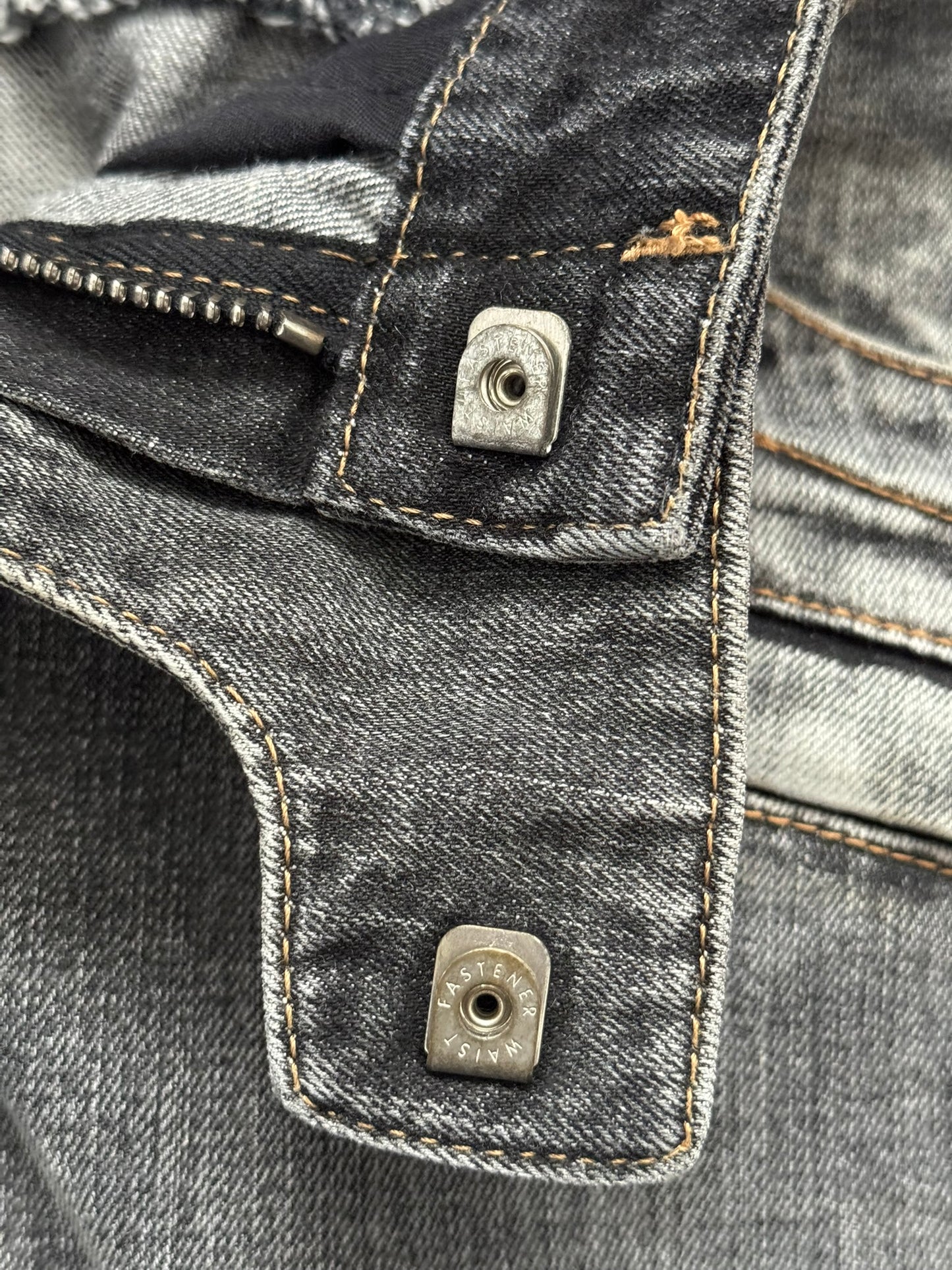 Balmain by Christophe Decarnin Grey Faded Zip Biker Denim Jeans