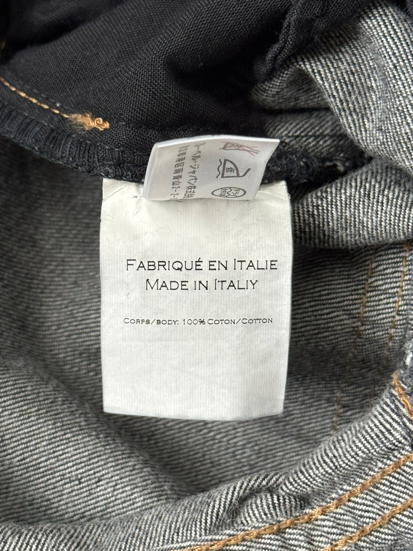 Balmain by Christophe Decarnin Grey Faded Zip Biker Denim Jeans