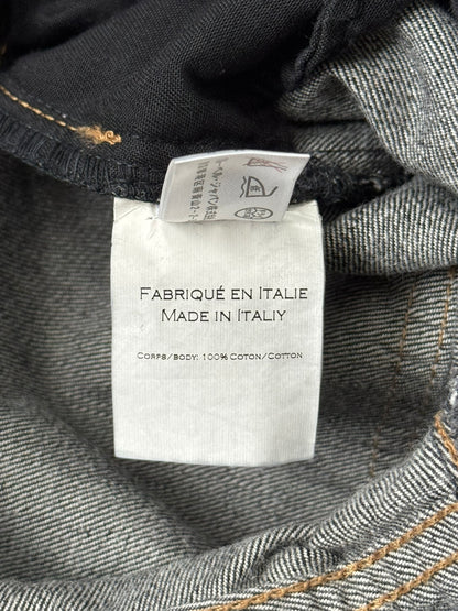 Balmain by Christophe Decarnin Grey Faded Zip Biker Denim Jeans