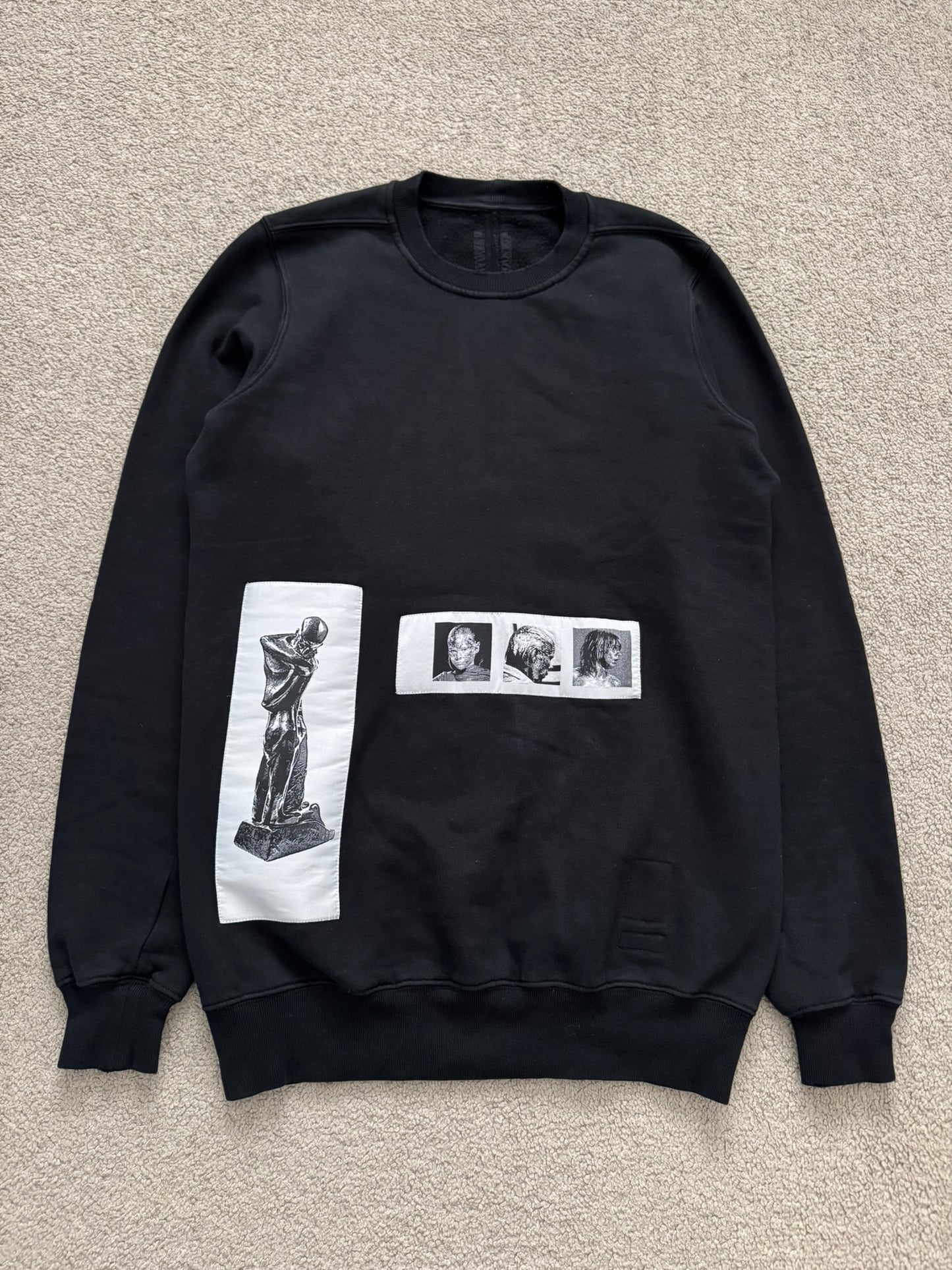 SS16 Rick Owens DRKSHDW "Cyclops" Portrait Patch Sweatshirt