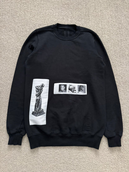 SS16 Rick Owens DRKSHDW "Cyclops" Portrait Patch Sweatshirt