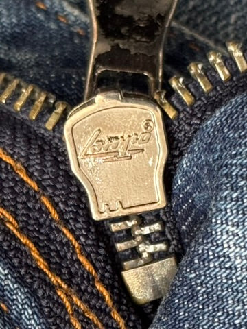 Balmain by Christophe Decarnin Faded Distressed Blue Zip Biker Denim Jeans