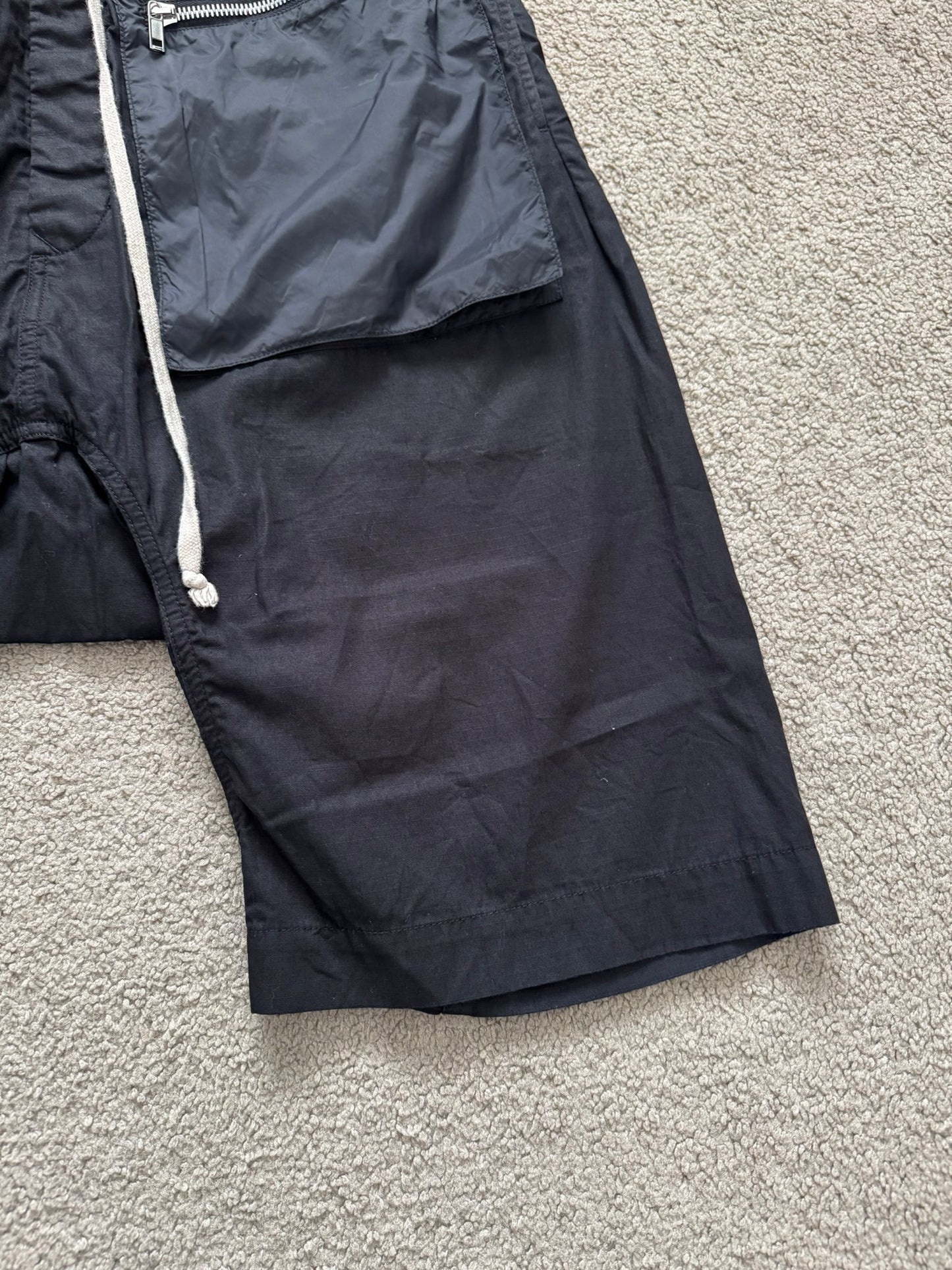 SS20 Rick Owens DRKSHDW Zip Cargo Pocket Pods Shorts