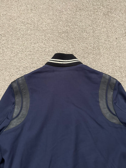 FW14 Saint Laurent by Hedi Slimane Navy Teddy Varsity Bomber Jacket