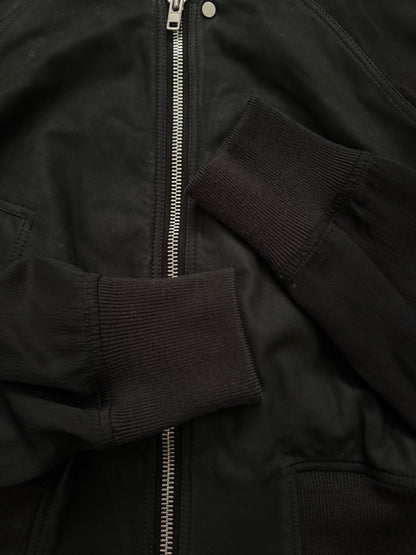 SS16 Rick Owens Mainline "Cyclops" Lamb Leather Cropped Bomber Jacket