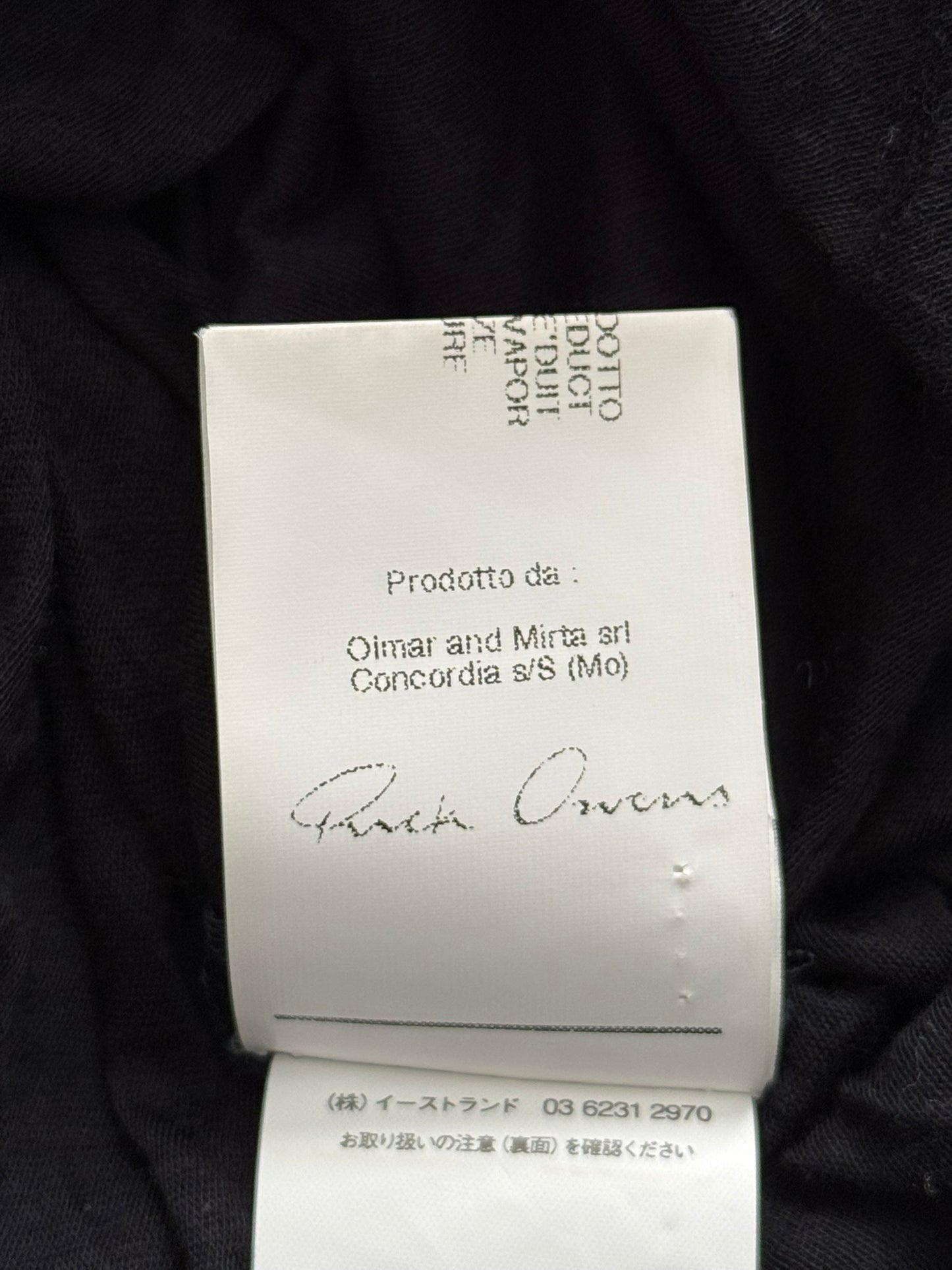 SS12 Rick Owens Mainline Doubled Layered Unstable Cotton T Shirt