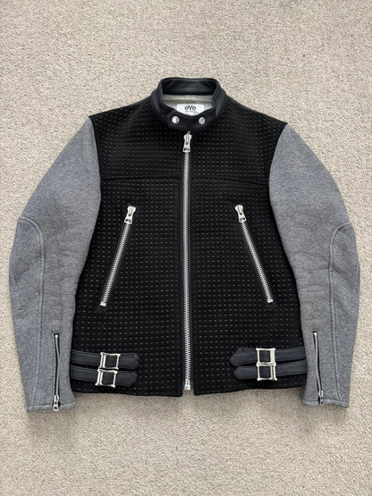 FW16 Junya Watanabe MAN eYe Perforated Hybrid Biker Jacket