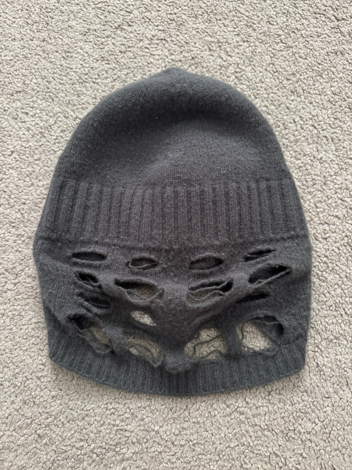 FW12 Rick Owens Runway "Mountain" Merino Wool Beanie/Mask