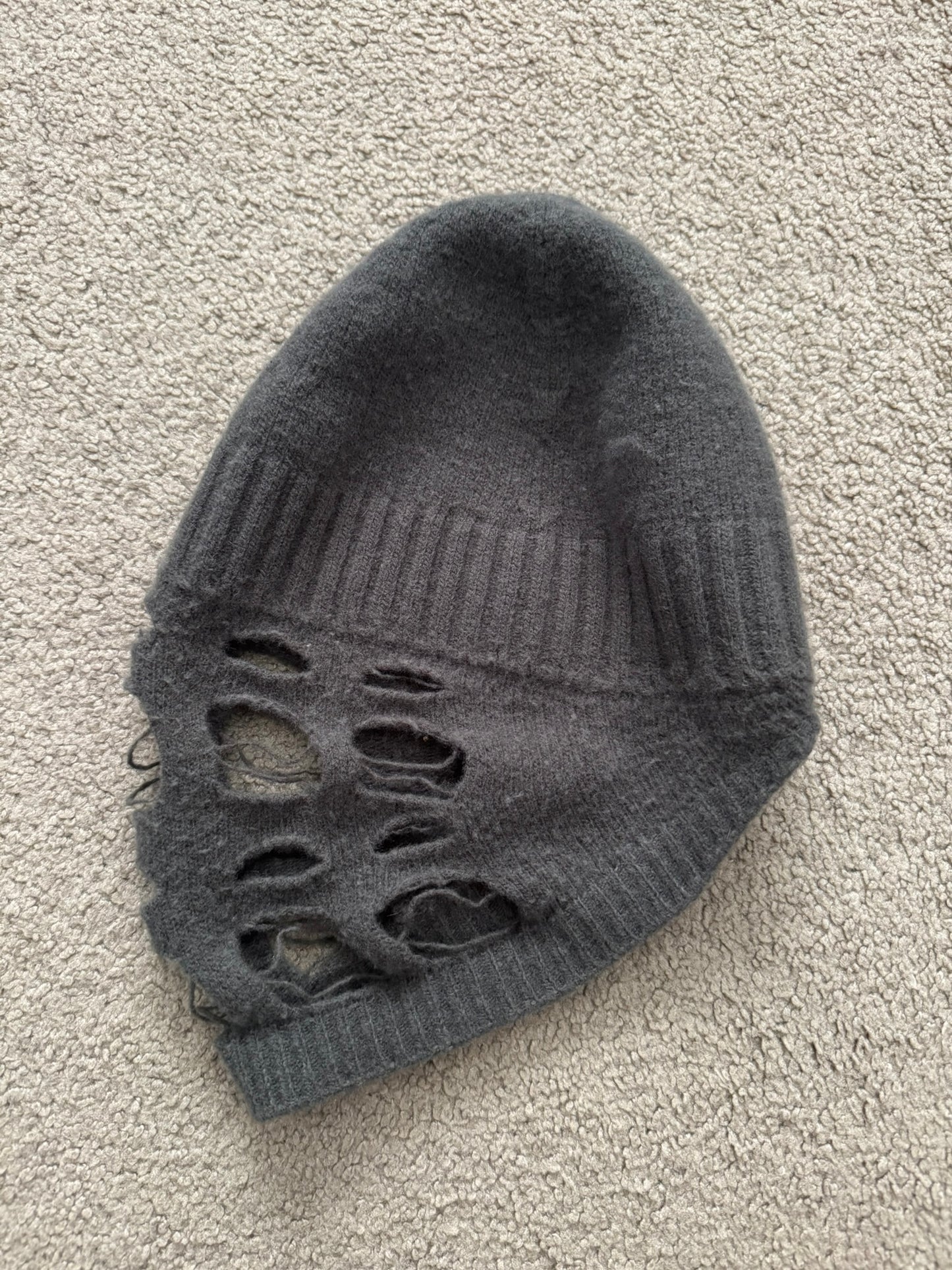 FW12 Rick Owens Runway "Mountain" Merino Wool Beanie/Mask