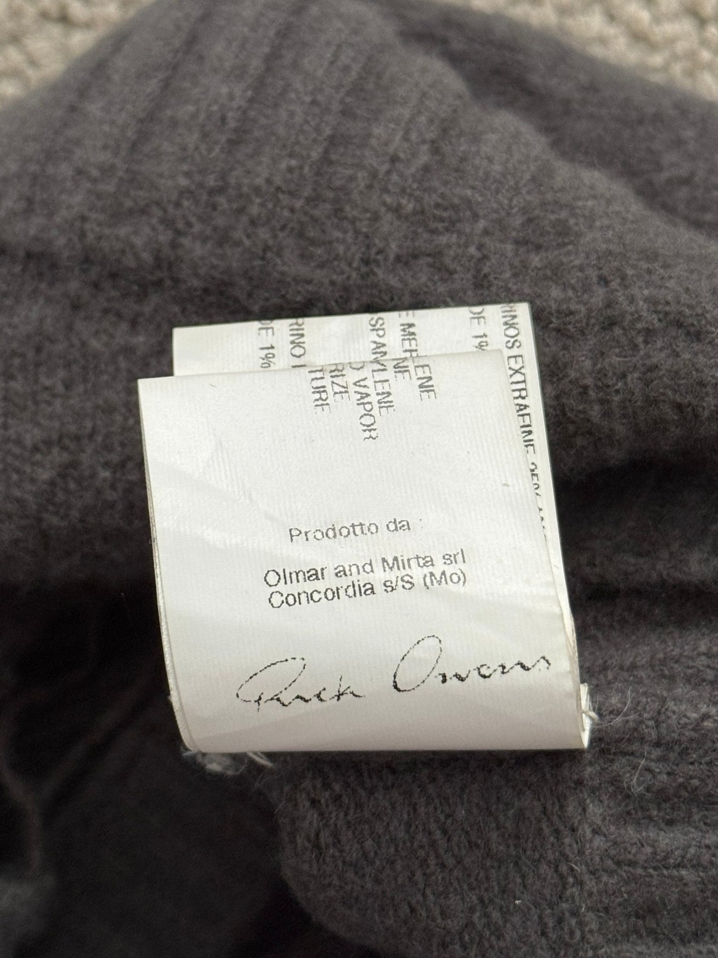 FW12 Rick Owens Runway "Mountain" Merino Wool Beanie/Mask