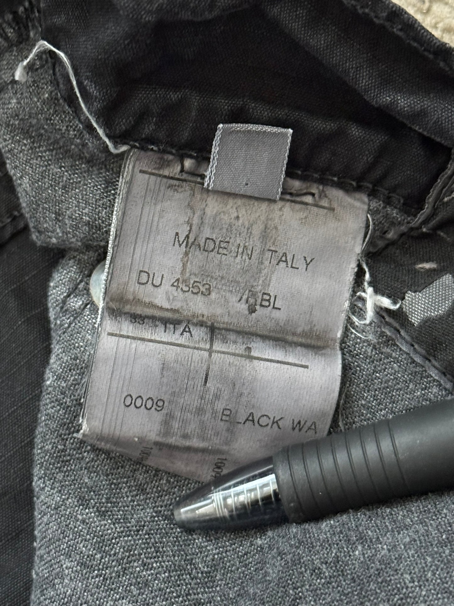 2010s Rick Owens DRKSHDW Black Waxed Ripstop Detroit Cut Pants