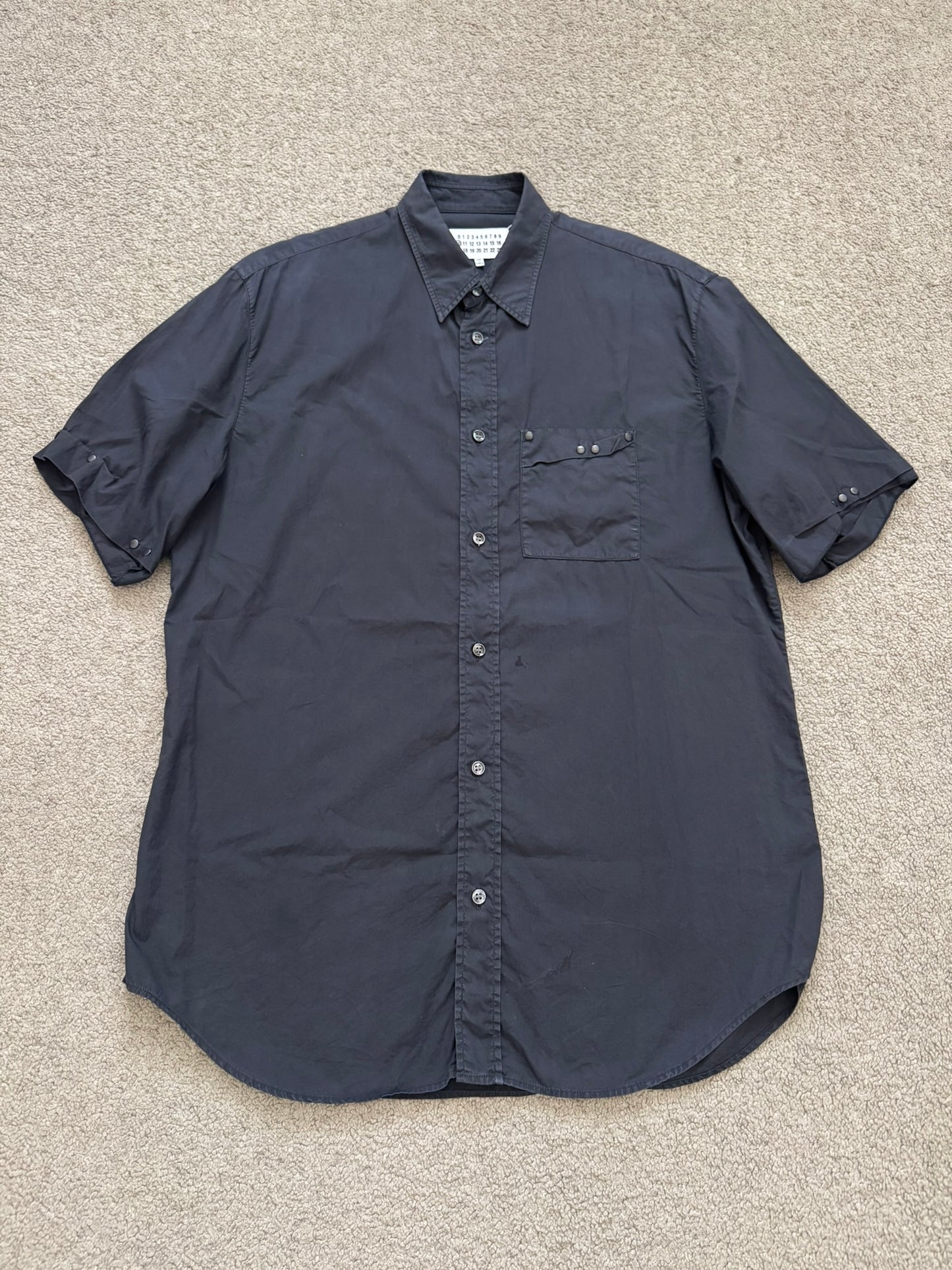 SS16 Maison Margiela Studded Button Up Short Sleeve Shirt