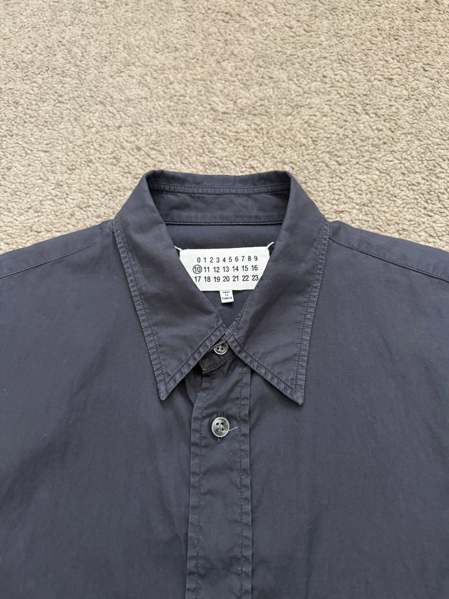 SS16 Maison Margiela Studded Button Up Short Sleeve Shirt