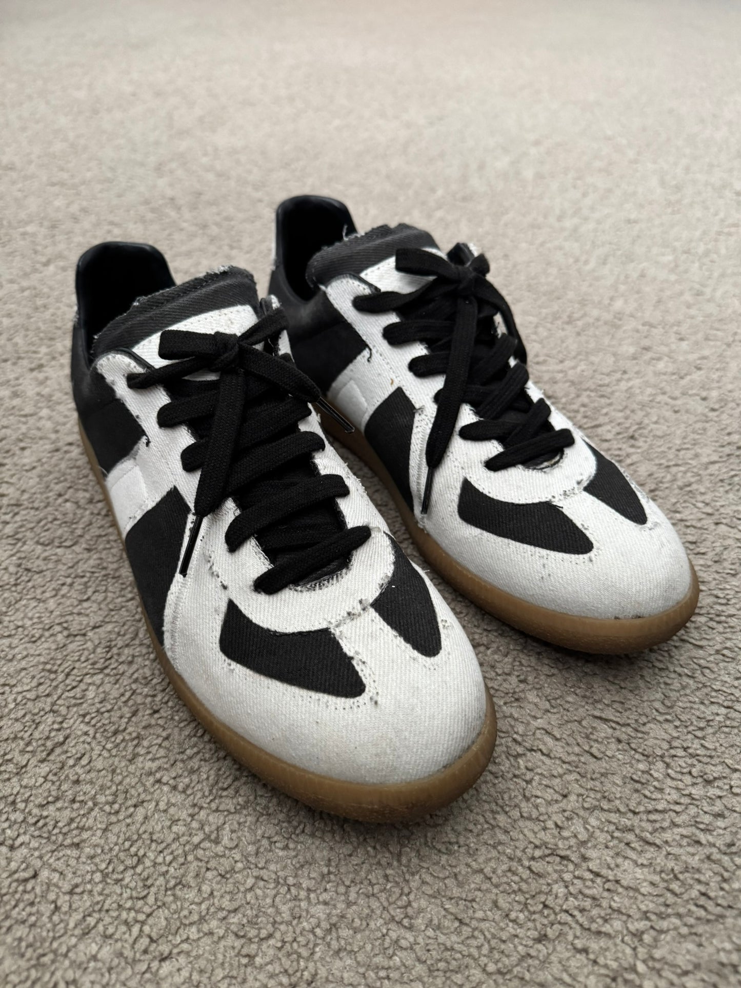 SS20 Maison Margiela Printed Denim Replica GAT Low Top Sneakers