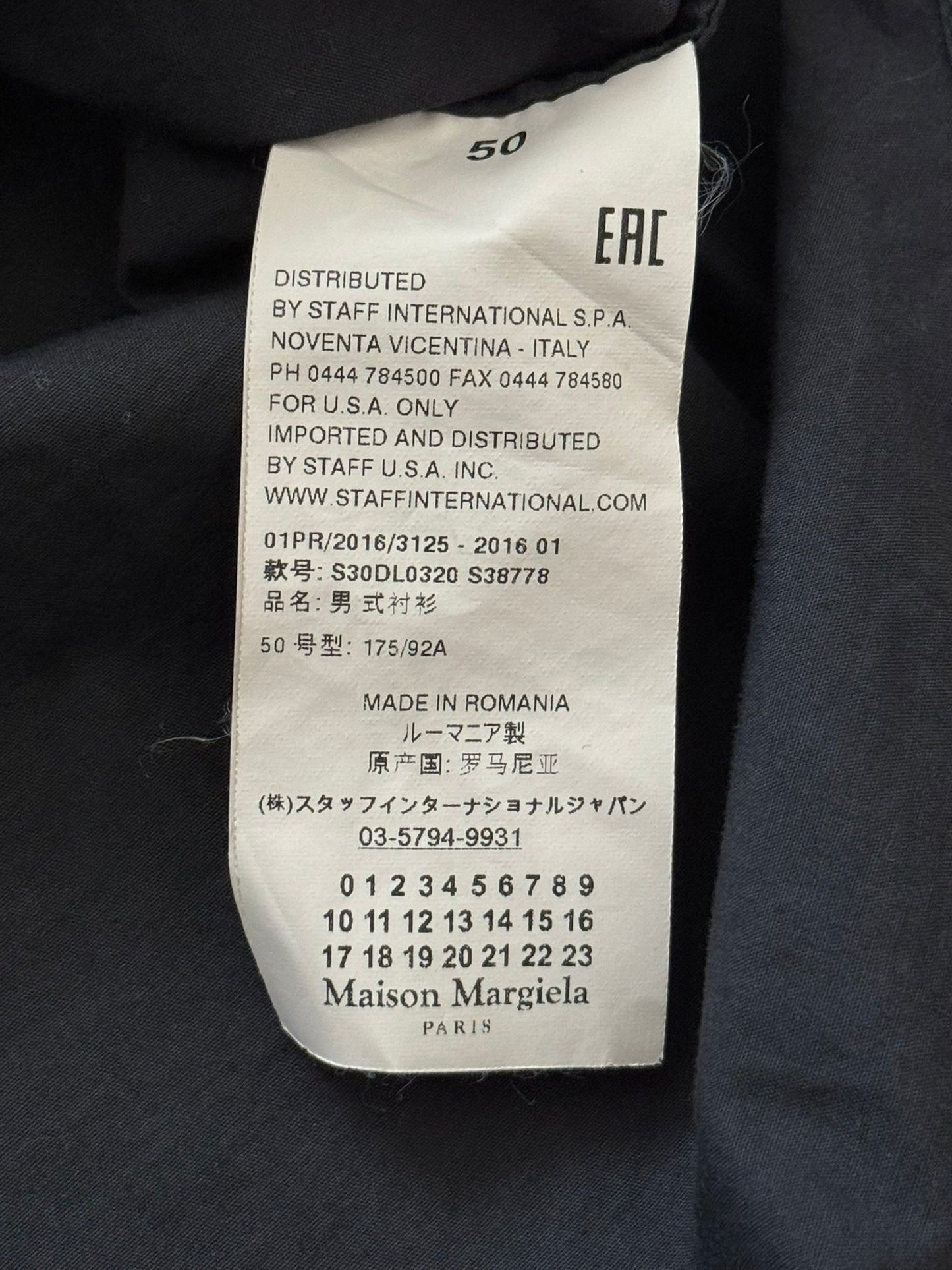 SS16 Maison Margiela Studded Button Up Short Sleeve Shirt