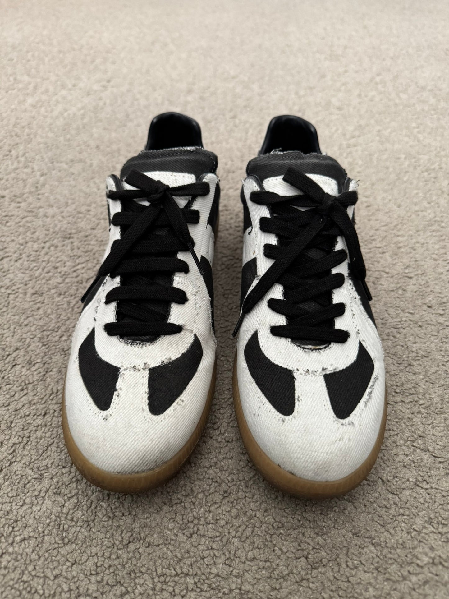 SS20 Maison Margiela Printed Denim Replica GAT Low Top Sneakers