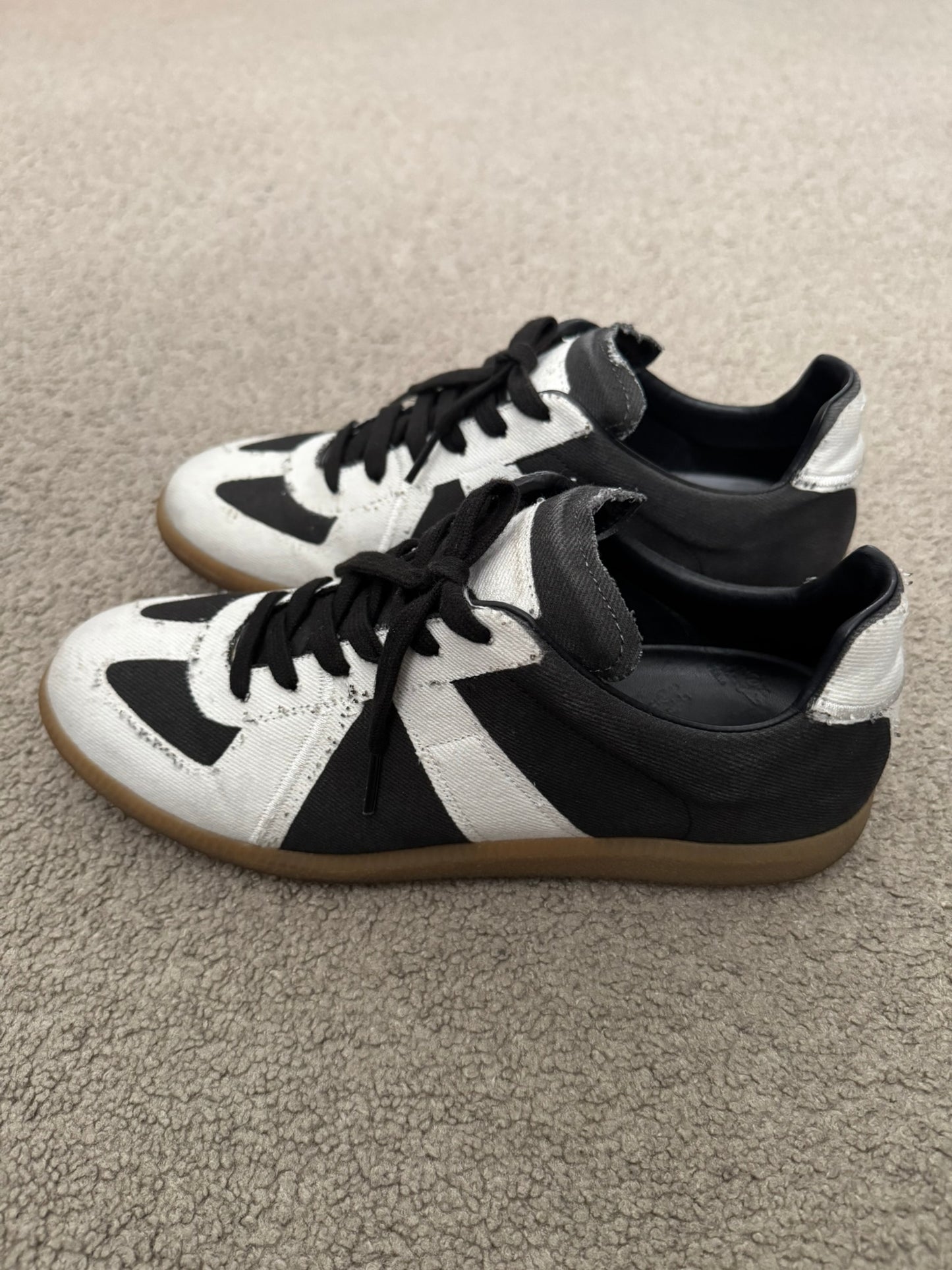 SS20 Maison Margiela Printed Denim Replica GAT Low Top Sneakers