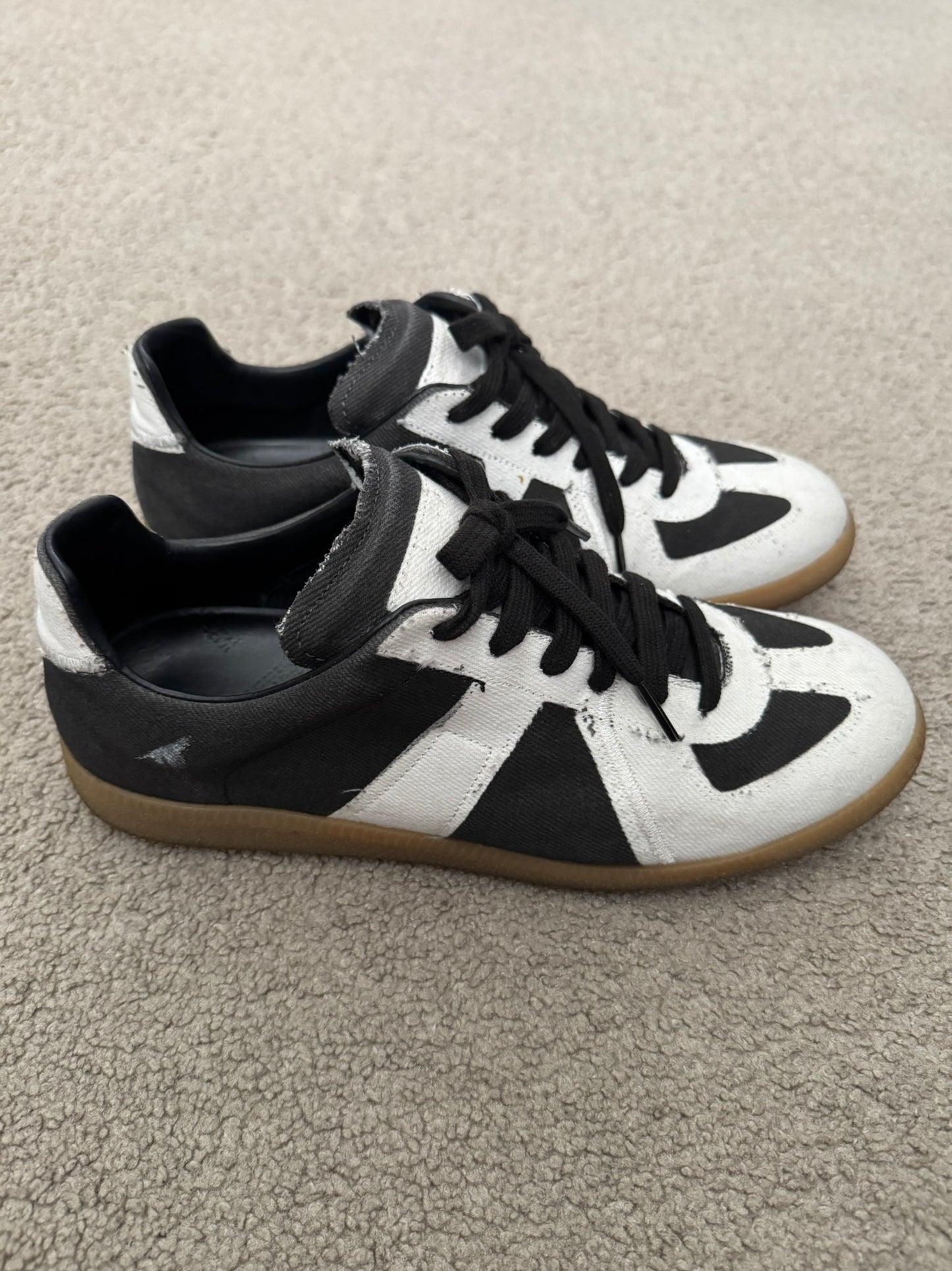 SS20 Maison Margiela Printed Denim Replica GAT Low Top Sneakers