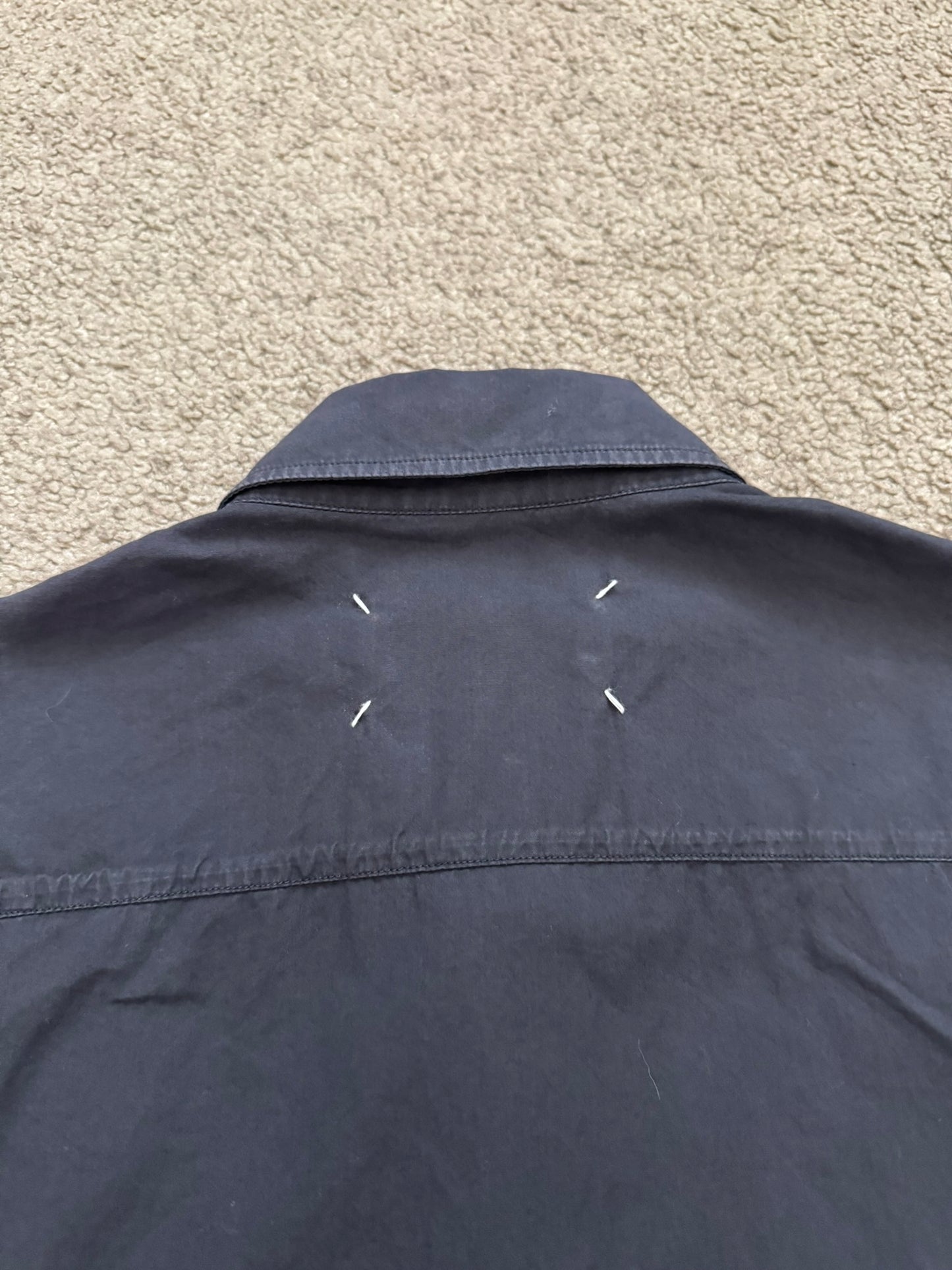 SS16 Maison Margiela Studded Button Up Short Sleeve Shirt