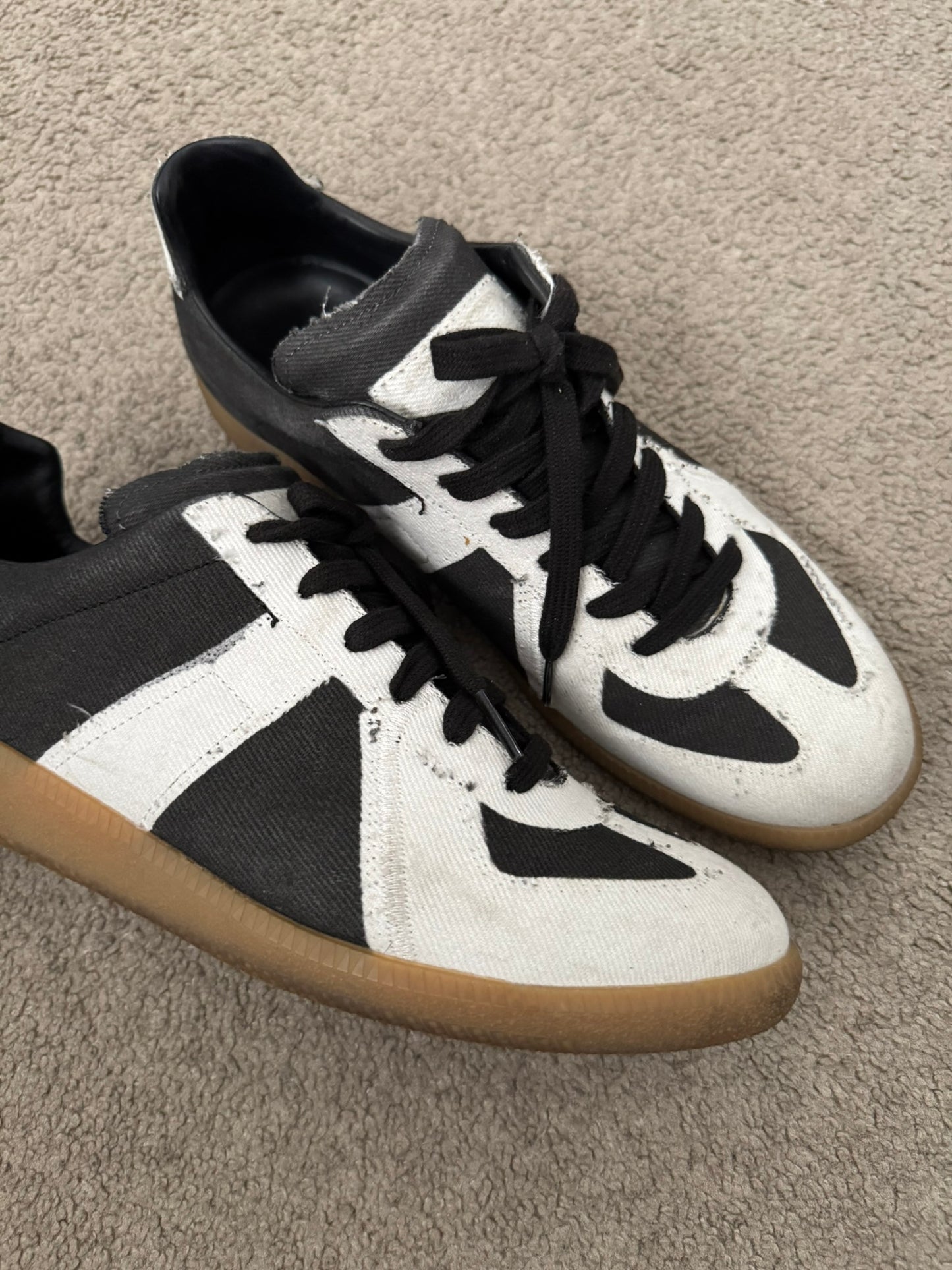 SS20 Maison Margiela Printed Denim Replica GAT Low Top Sneakers