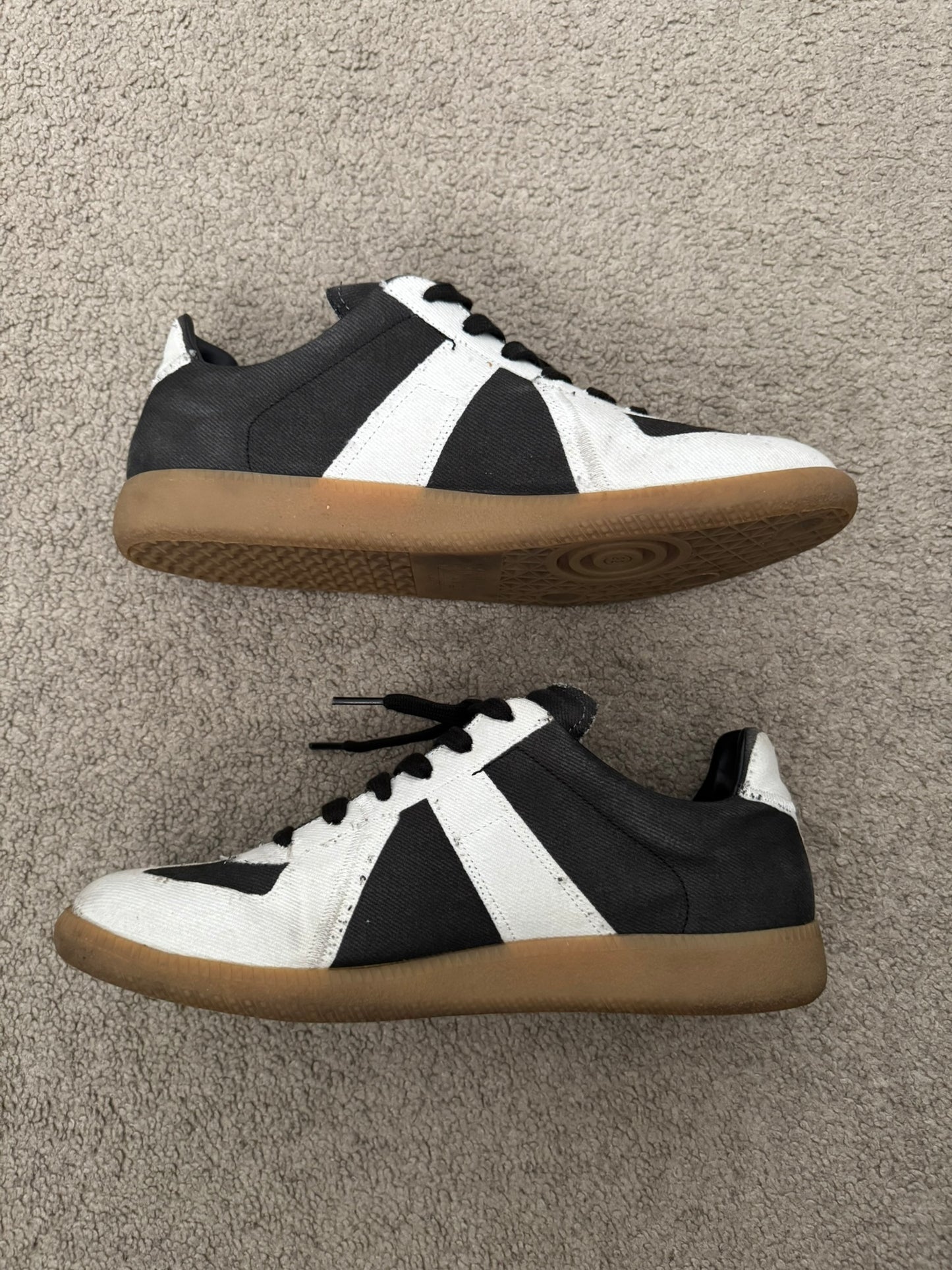 SS20 Maison Margiela Printed Denim Replica GAT Low Top Sneakers