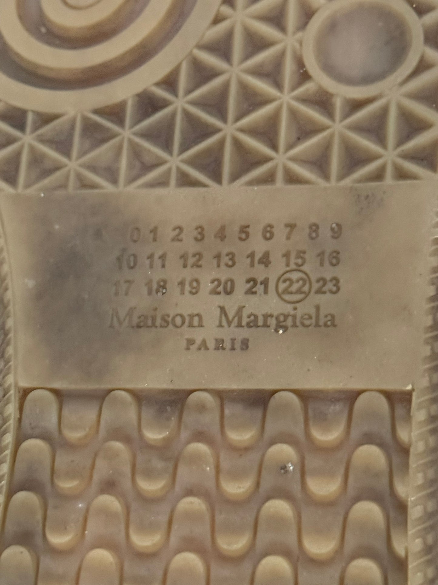 SS20 Maison Margiela Printed Denim Replica GAT Low Top Sneakers