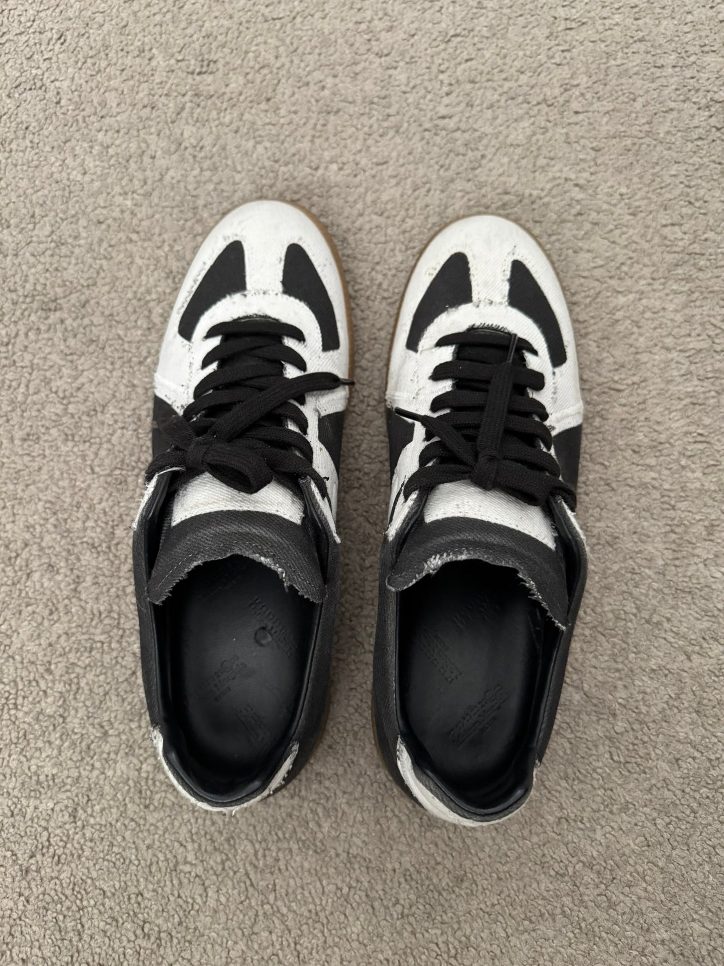 SS20 Maison Margiela Printed Denim Replica GAT Low Top Sneakers